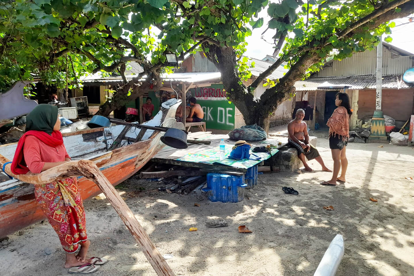 Local fisherman in village at Selong Belanak beach